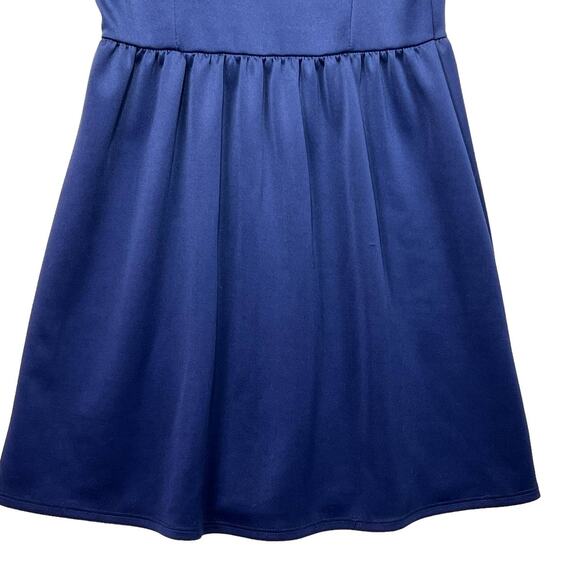 Trendyland Cap Sleeve Scoop Neck Pull On Midi Dress Size Large Navy Blue - Picture 3 of 12